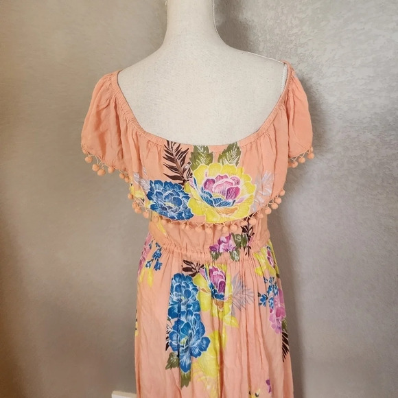 Farm Rio pom of the should midi dress size Large petite - Picture 7 of 10